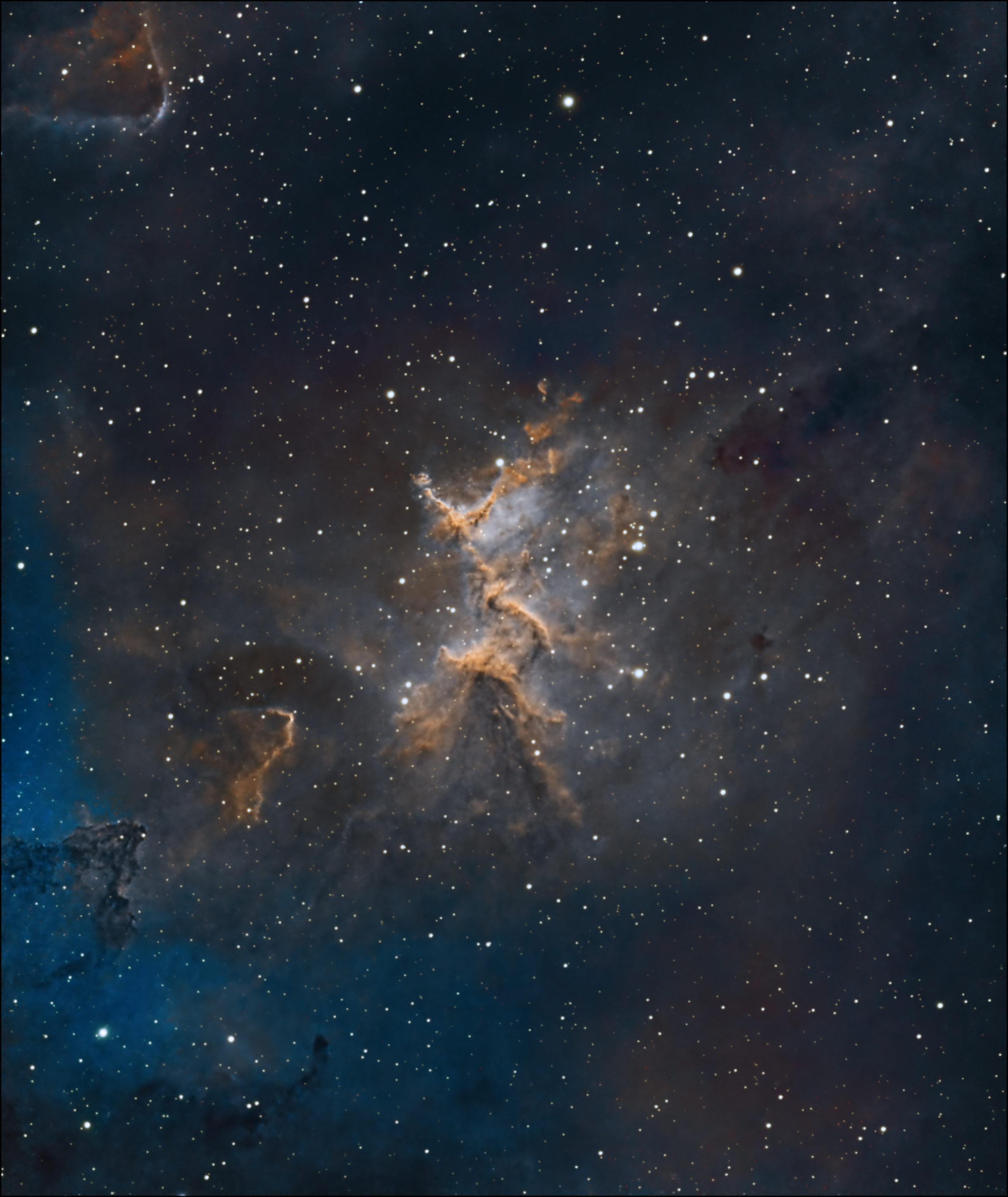 Open Cluster at Center of Heart nebula